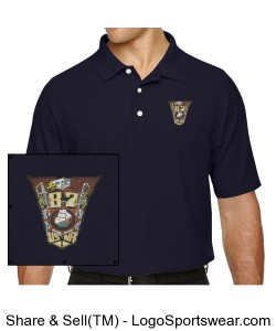 Embroidered Class Crest Mens Polo Design Zoom